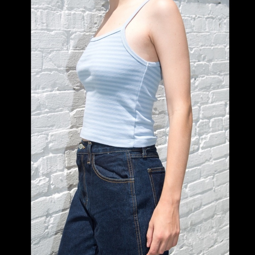 Brandy Melville Blue Striped Belle Tank